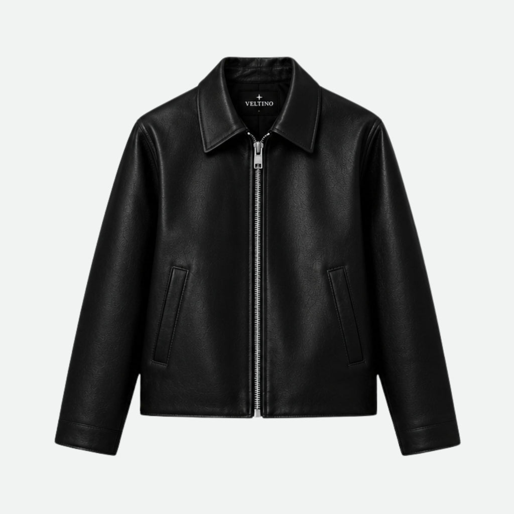 Veltino Black Leather Jacket