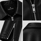 Veltino Black Leather Jacket